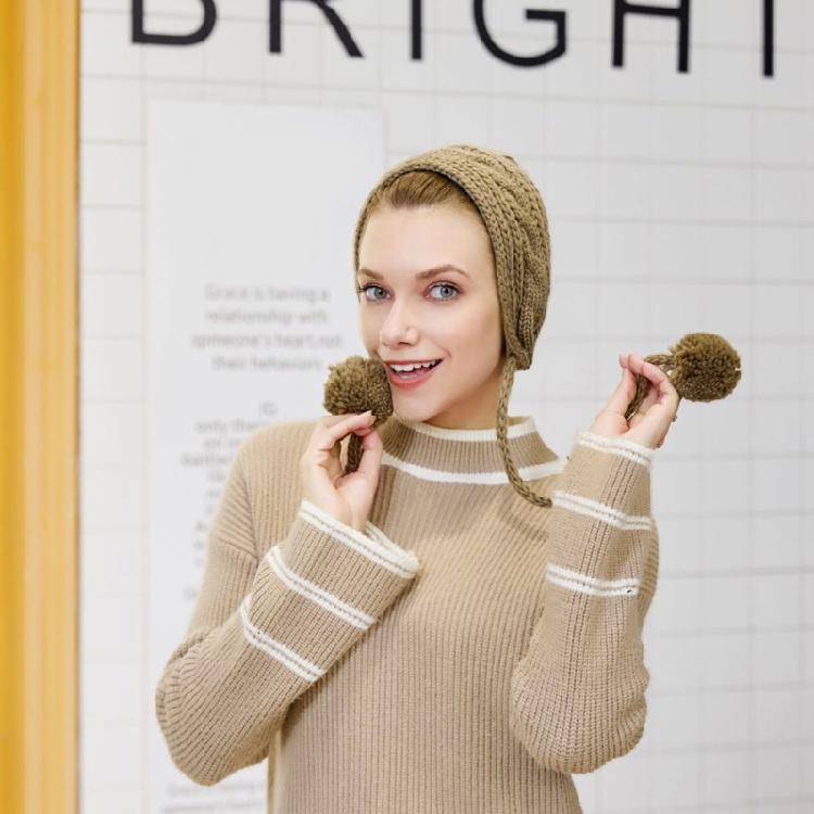 Crochet Woolen Adult Headband Girl Earmuffs Knitted Hairband For Women Teens