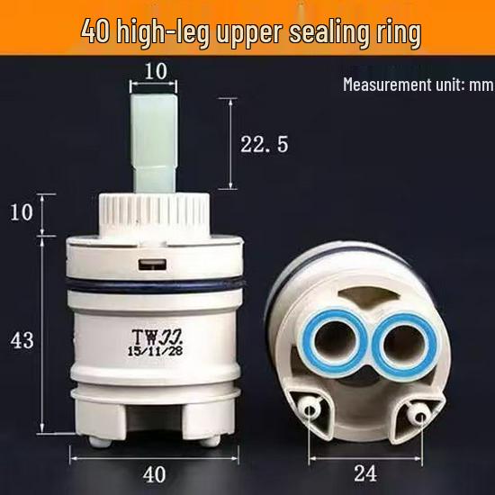 Ceramic Hot/Cold Faucet Cartridge Kit for Kitchen, Basin, and Shower Repair