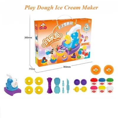 Creative DIY Handmade Mold Tool Ice Cream Noodles Machine Colorful Plasticine Making Toys Kids Play House Toys Colored Clay Gift