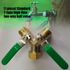 Strong Brass Y Style 2 Way Ball Valves with Corrosion Resistance Universal Pipe Fitting Valves Uprades for Home Heating