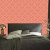 Geometric rhombus wallpaper coral and peach 50x1000