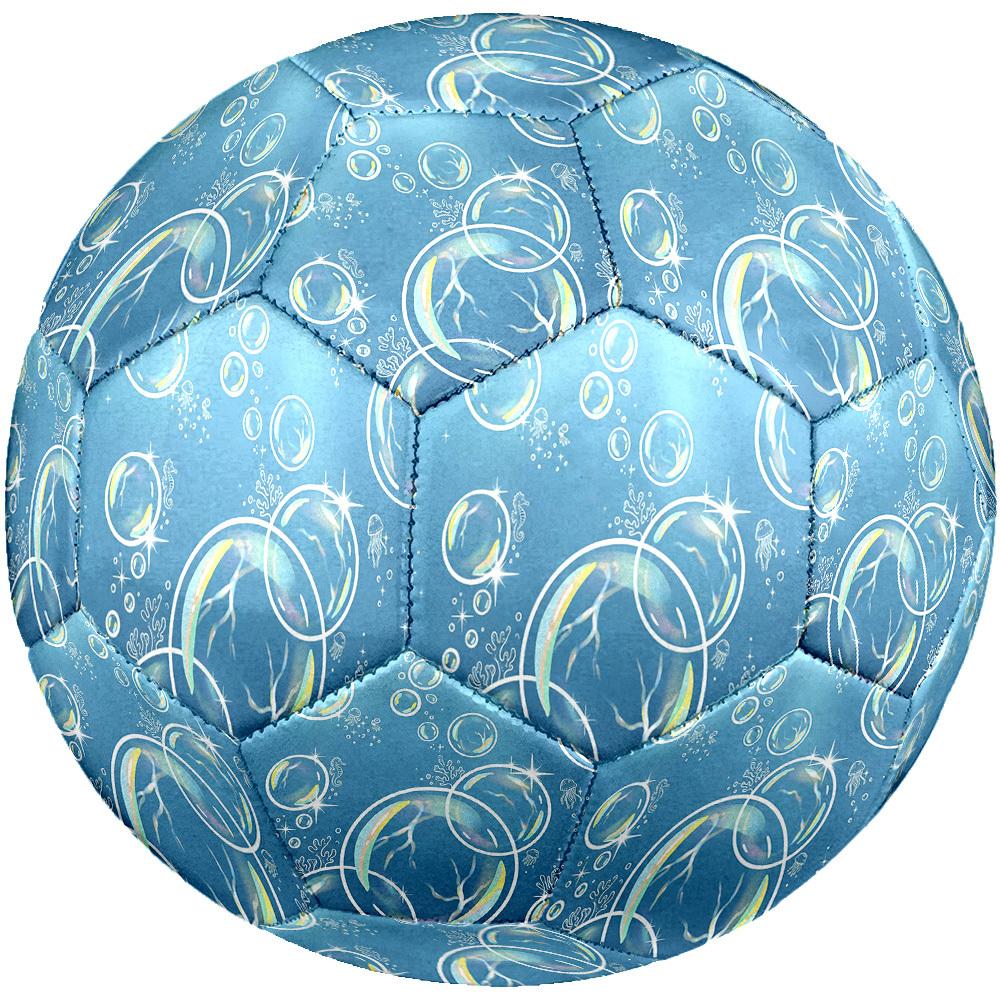 1pc Underwater Bubbles Theme Soccer Ball Football, Size 5, Lightweight PVC, Outdoor Training Soccer Ball,Gift J61419