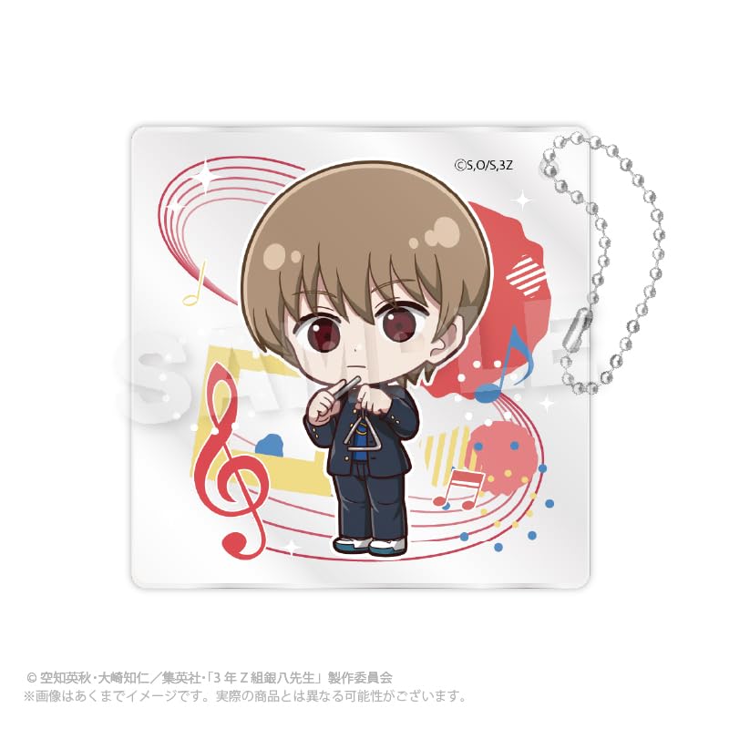 TV-Anime "3-nen Z-gumi Ginpachi Sensei" Sammelbare Mini-Charakter Acryl-Schlüsselanhänger Musikfestival-Version. Schachtel mit 8 Stück