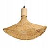 Luminária de Teto Suspensa Boho de Bambu E27 Trançada Natural