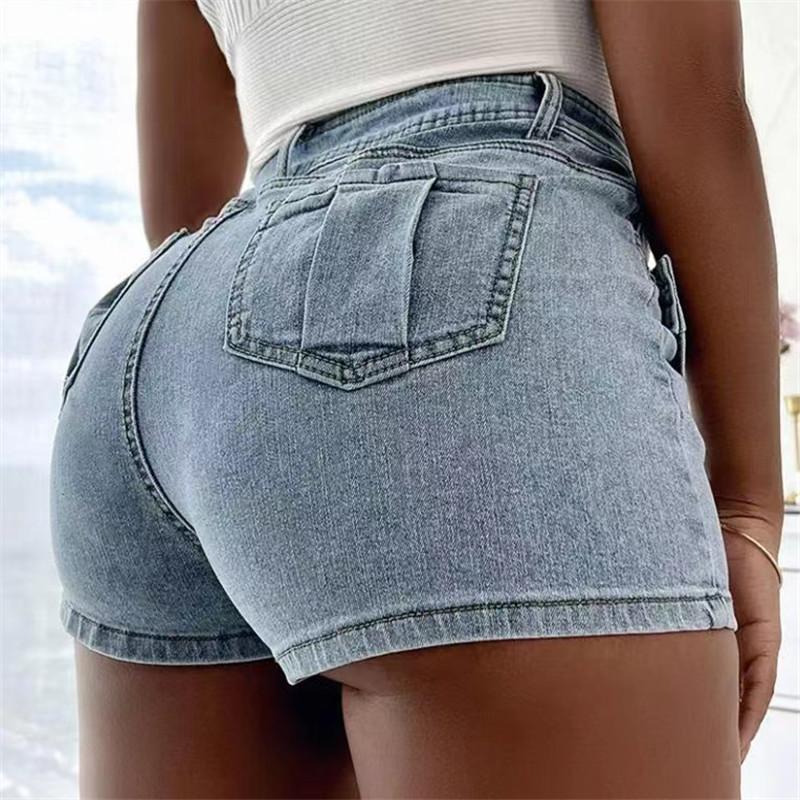 Y2k Denim Short For Girls All-Match Women's Shorts Zipper Fly High Waist Jean Shorts Fashion Elegant Daily Party Club Streetwear