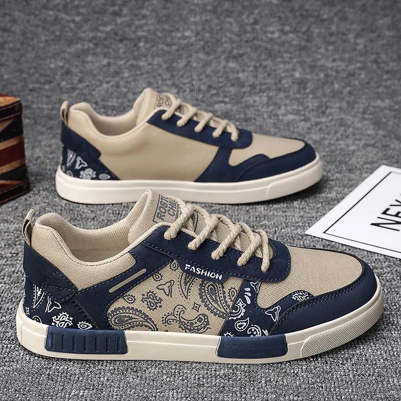 

Мужская обувь, кроссовки, мужская повседневная обувь, роскошные дышащие мужские прогулочные туфли, трендовая парусиновая обувь больших размеров 44 синий