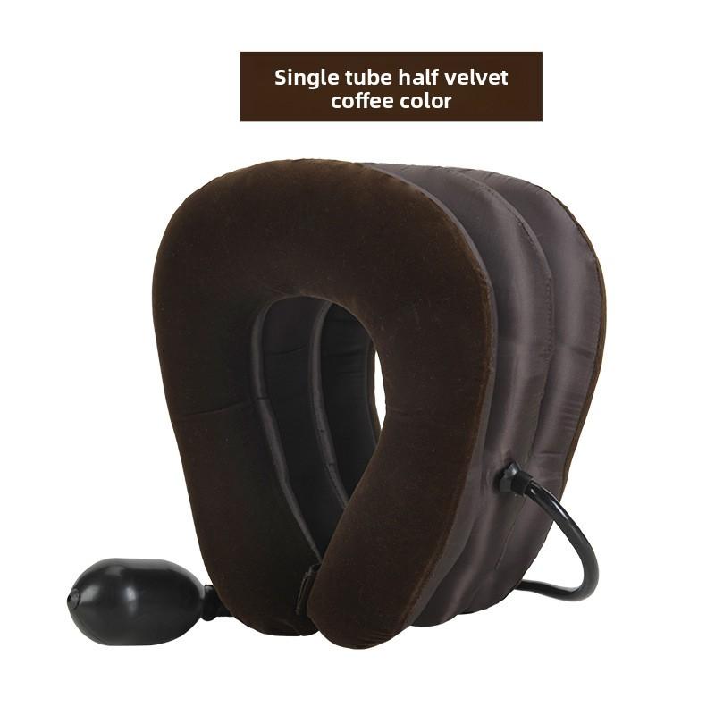 U-förmiges Nackenkissen Luftaufblasbares Kissen Zervikalstütze Nacken Schulterschmerzen Entspannung Stütze Massagekissen Luftkissen Traktion Weich