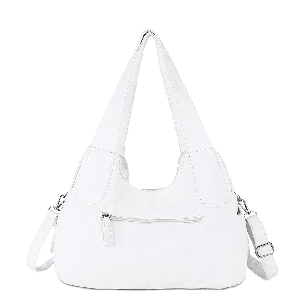 Borsa a Spalla da Donna Grande Capacità con Tasche Multiple e Manico Superiore a Forma di Raviolo di Caffè Tote Satchel