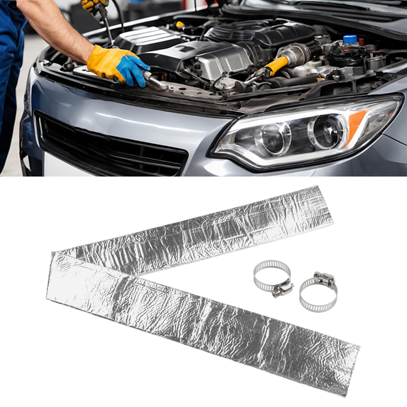 Комплект алюминиевой фольги Изоляция выхлопной трубы Стекловолоконный шланг Утепление 60cm