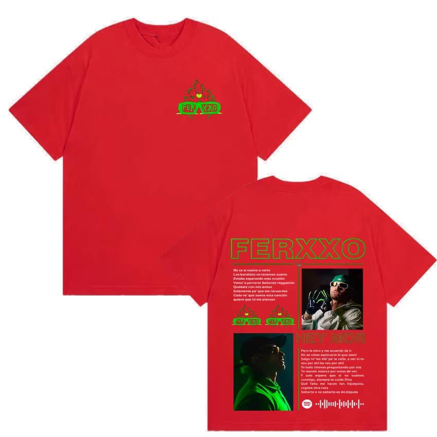 2026 90s Loose Comfortable Cotton Summer Crew Neck Short Sleeve T-Shirt for Fans, Unisex Fashion Tee Printed with Feid Vs Ferxxo Falxo T-Shirt
