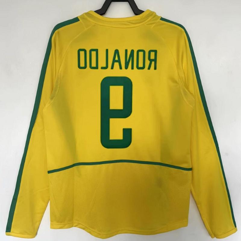 98 France Vintage Brazil Portugal Argentina England Long Sleeve Print Retro jersey