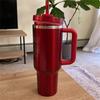 In Stock 40oz Red Love Tumblers With Handle Car Mugs Insulated Tumbler With Lids Straw Stainless Steel Coffee Tumbler Termos Cup