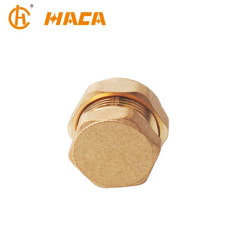 Brass 15/22 Sleeve Cap Plug: Pure Copper Male Thread Pipe Seal Cap