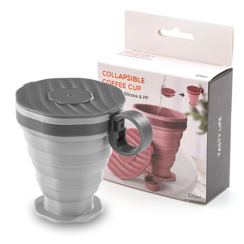 

Foldable Silicone Cup Portable Octagonal Folding Soft Telescopic Cup Heat-resistant Durable Space Saving Collapsible Cup