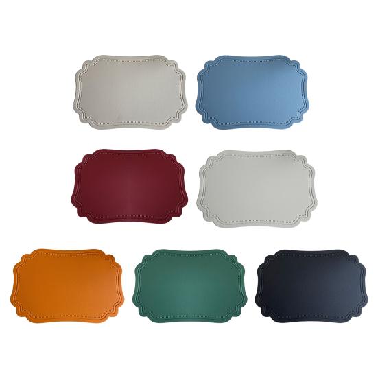 Faux Leather Placemat Heat Resistant Kitchen Drying Mat Waterproof Anti Slip Table Place Mats Table Protector