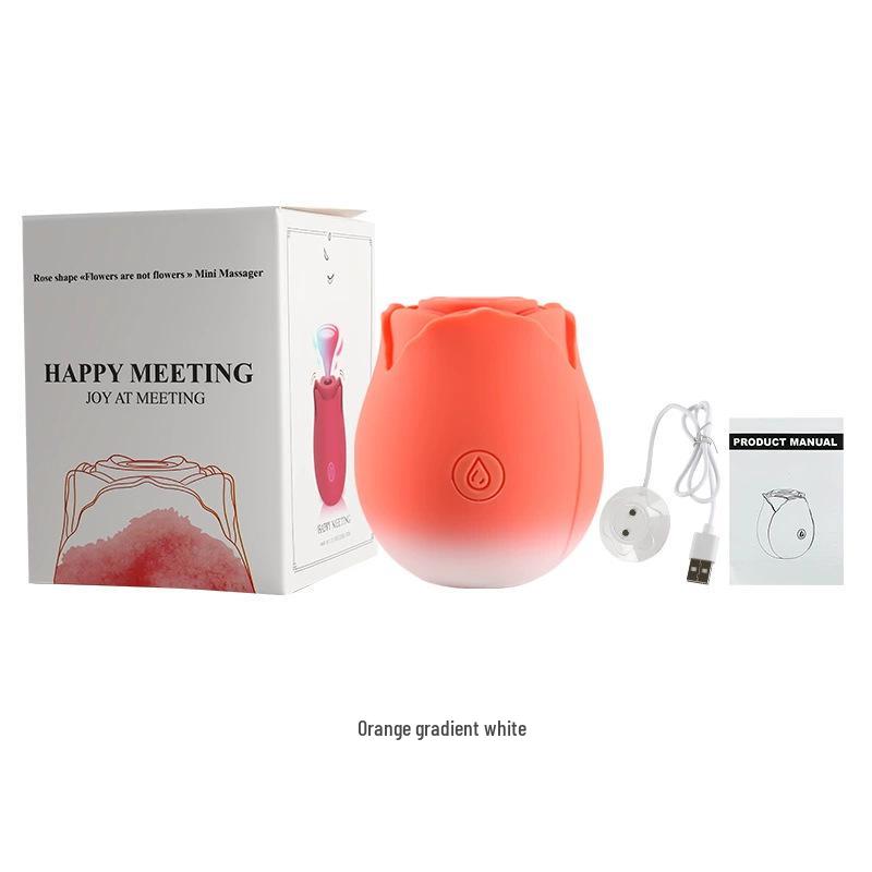 Rose Sucking & Tongue Licking Vibrator for Women - Adult Sex Toy Masturbator