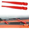 Balai d'essuie-glace avant rouge avec cache de garniture ABS pour Jeep Wrangler JL 18+