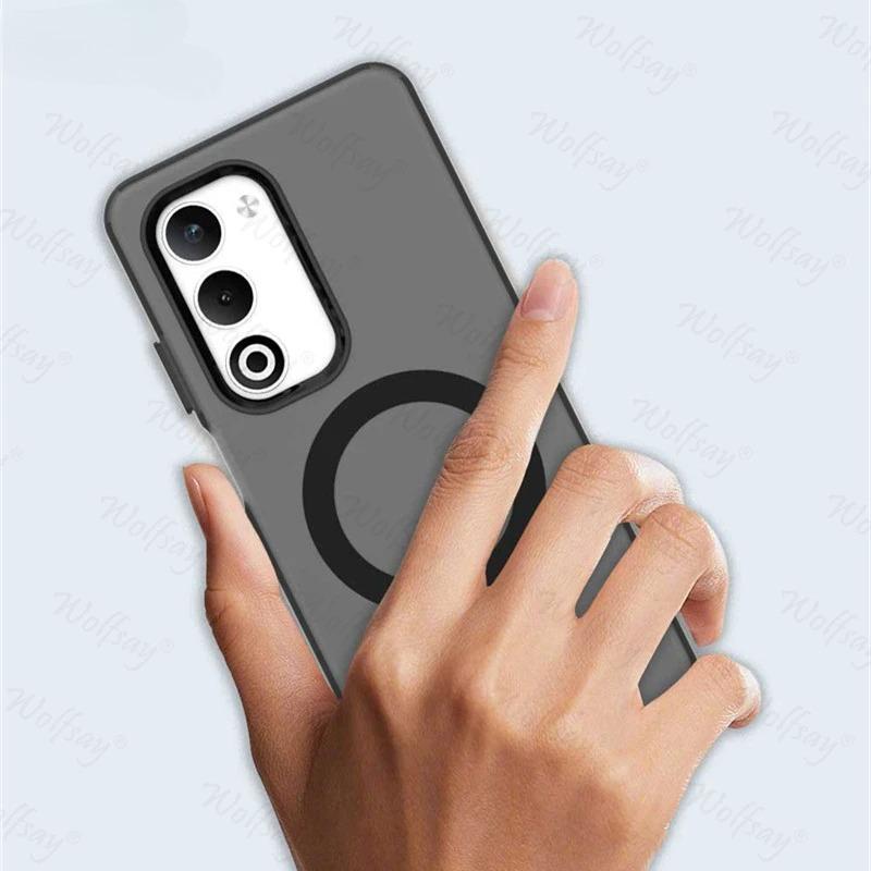 Transparent Phone Case For Oppo A5m Case For Oppo A5m Magnetic Adsorption Wireless Charge Back Cover For Oppo A5m Case 6.67 inch