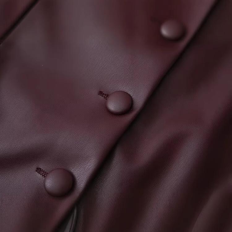 2024 Autumn Women's European & American Style Versatile Short Leather Jacket