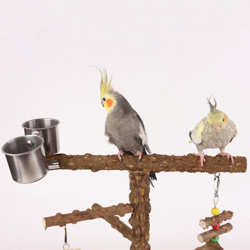Lovebirds Parrots Cage Perch Stand Bridge Swing Set Climbing Wooden Bridge Training Toy for Pet Bird