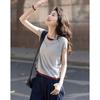 Demana Women's Summer Color Block Knit Short Sleeve Top