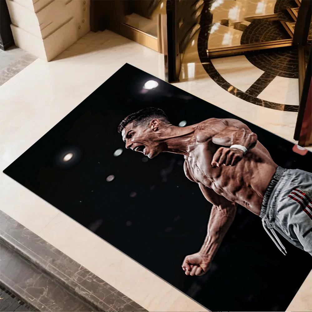 Juventus Player Action Floor Mat Design for Living Rooms Entryway Playrooms Outdoor Anti-slip Rug Anime Office Decor Perfect Gift for Women/Men