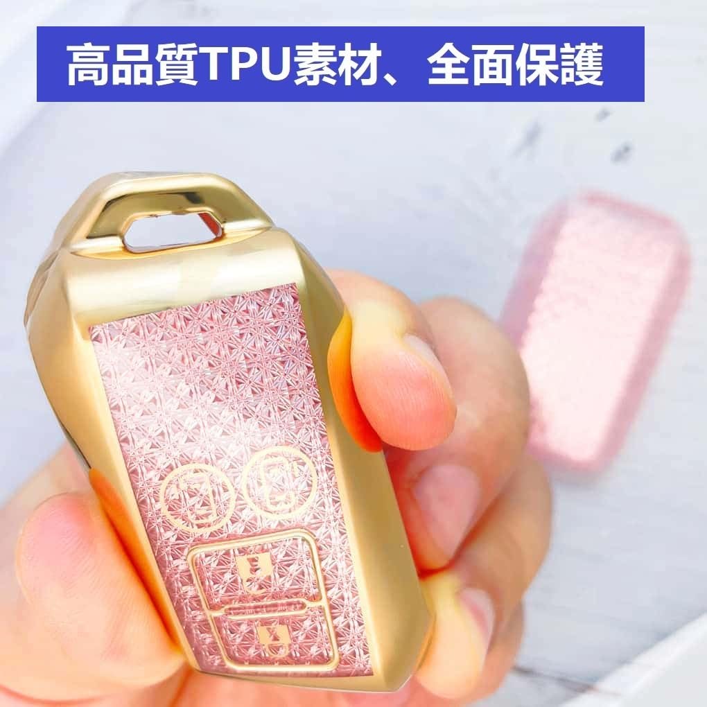 YANMW Klíč Spacia Kompatibilní se Suzuki Spacia Flair a Solio Chytrý klíč Roztomilé Zlato-Růžové Pouzdro, Vlastní, Kombi, Držák,