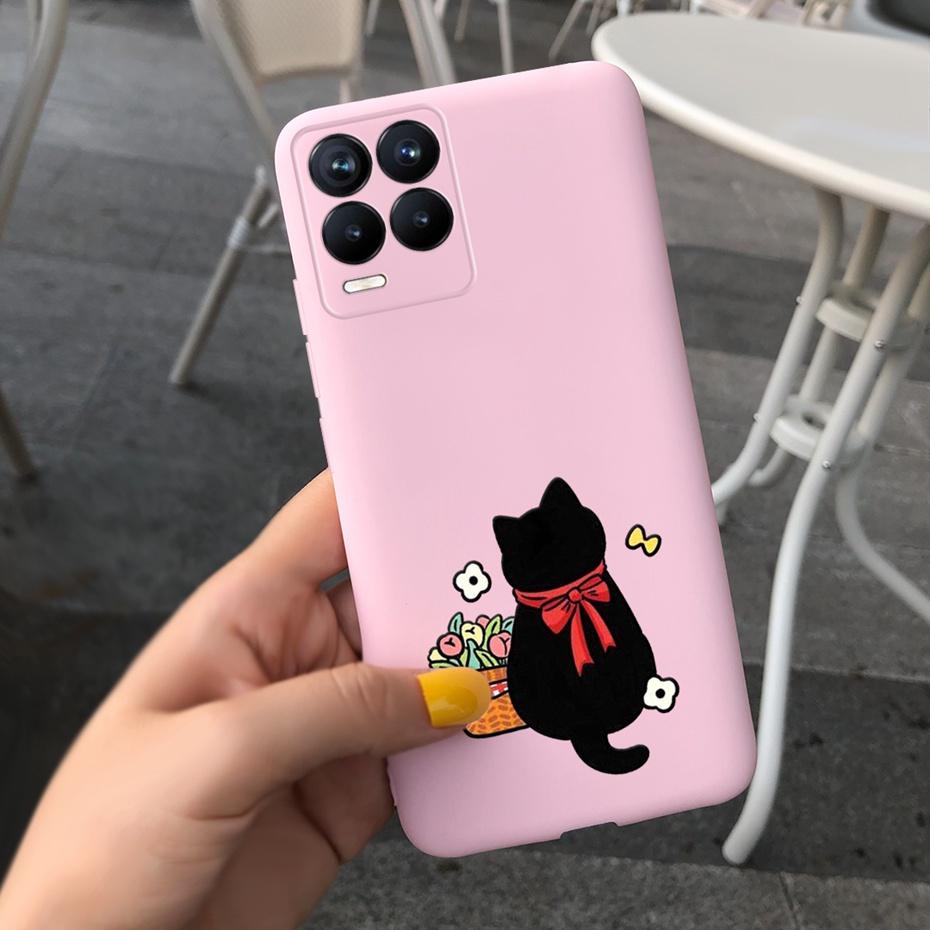 For Realme 8 Case Lavender Sunflower Silicone Back Cover For Realme 8 Pro 8i Realme8 4G RMX3085 Soft TPU Phone Case Luxury Coque
