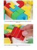 Tetris-Themed Wooden Blocks Puzzle for Kids – Brain Teaser & Color Recognition Toy