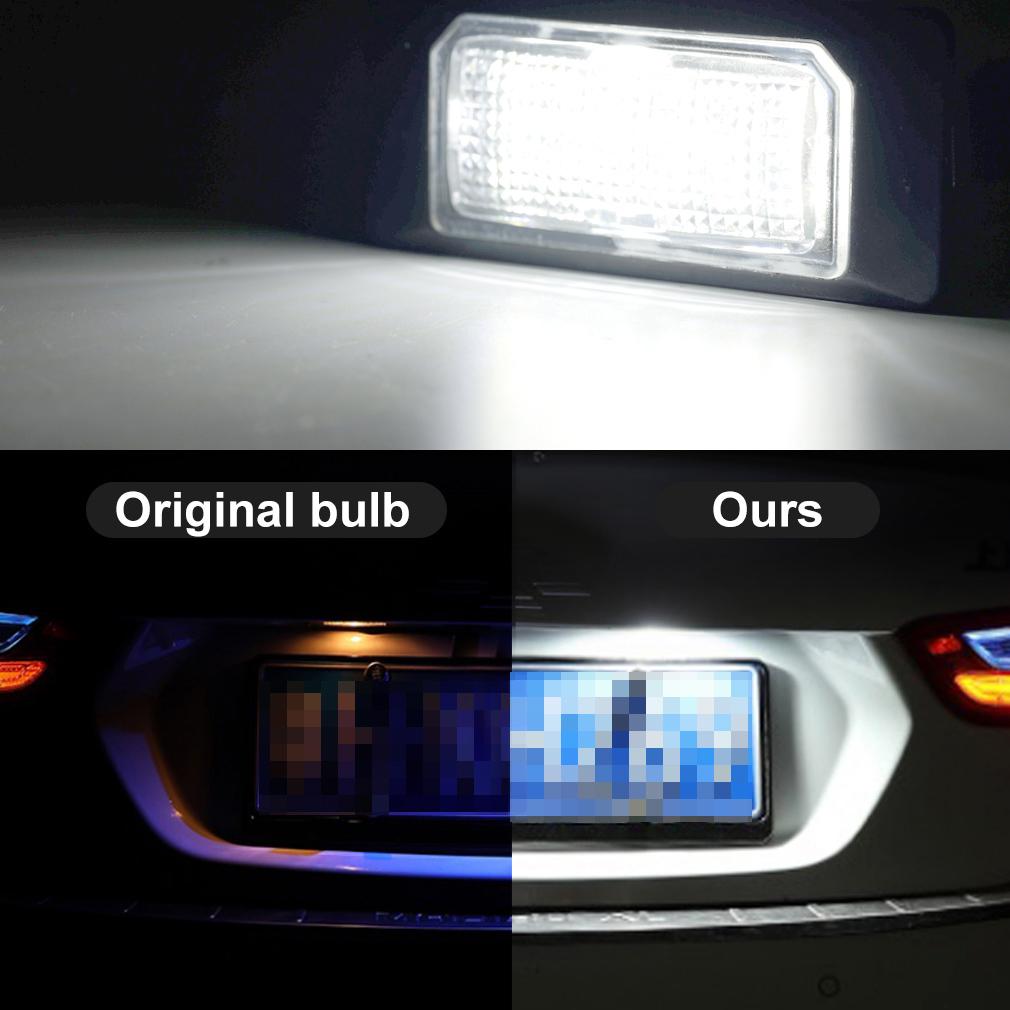 2 piezas Luces LED para Matrícula de Coche Para A1 A6 C7 A7 TT para Volkswagen VW Golf 6 Passat B6 B7 Polo 4D Jetta MK6 Touran Touareg
