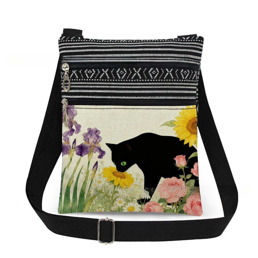 1PC Cat Print Tote Bags Women Shoulder Handbags Postman Package 6959 CLE