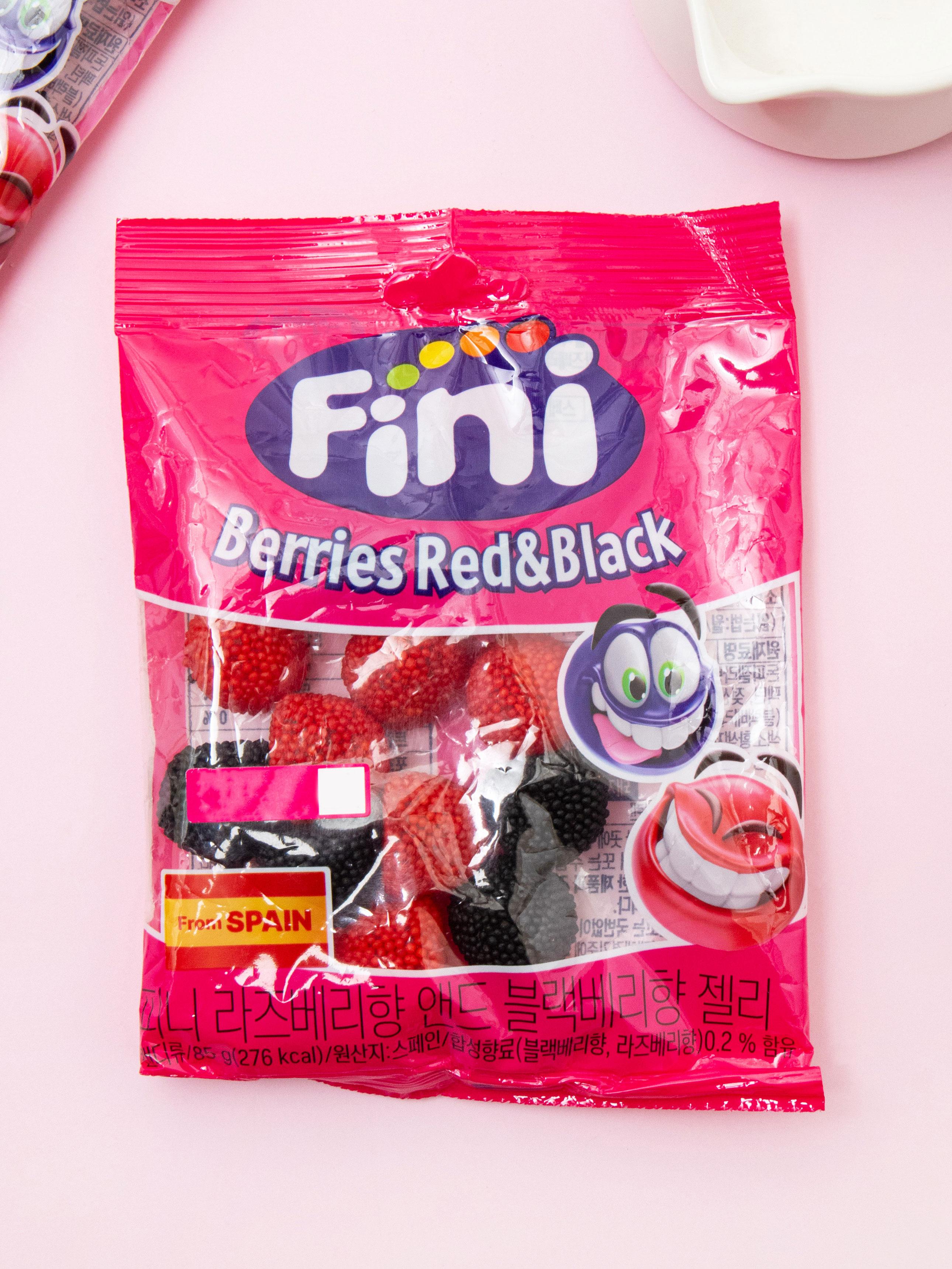 Жевательные конфеты Fini со вкусом малины и ежевики 85 г 1ea