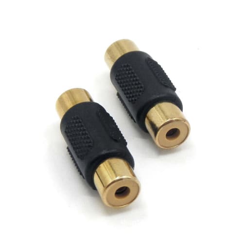 LOYELEY RCA Extension Adapter, Female to Female, Relay Plug, Set of 10, Extension Relay Connector Plug, Conversion Adapter, Gold Plated, for Car Stere