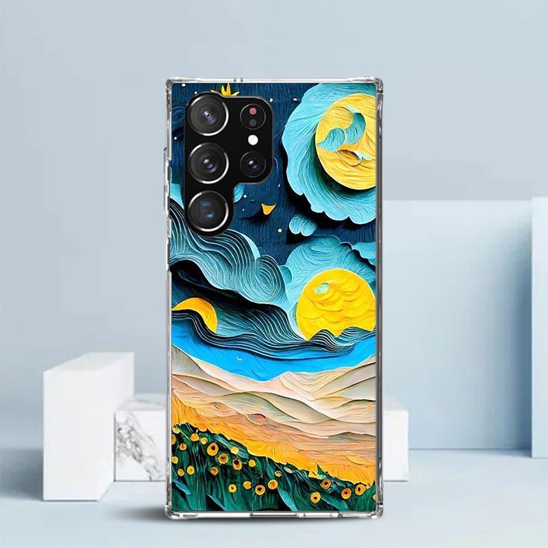 Natural Trees in Mountain Ranges Phone Case For Samsung Galaxy S24 S25 Edge S26 Ultra S22 S23 Plus S21 + S20 FE Soft TPU Back Co