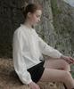 DEHEVE Ribbon Ruffle Blouse [Ivory]