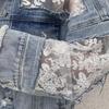 Kot Ceketler Yaz Uzun Kollu Büyük Boy kadın Ceket Gevşek Dantel Patchwork Üst Bayan Denim Ceket