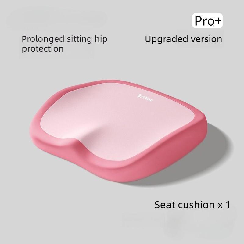 Thickened Pressure Relief Chair Cushion Memory Foam Beauty Hip Seat Cushion For Office Long Sitting Students Chair Tailbone Decompression Mat 37*40cm розовый