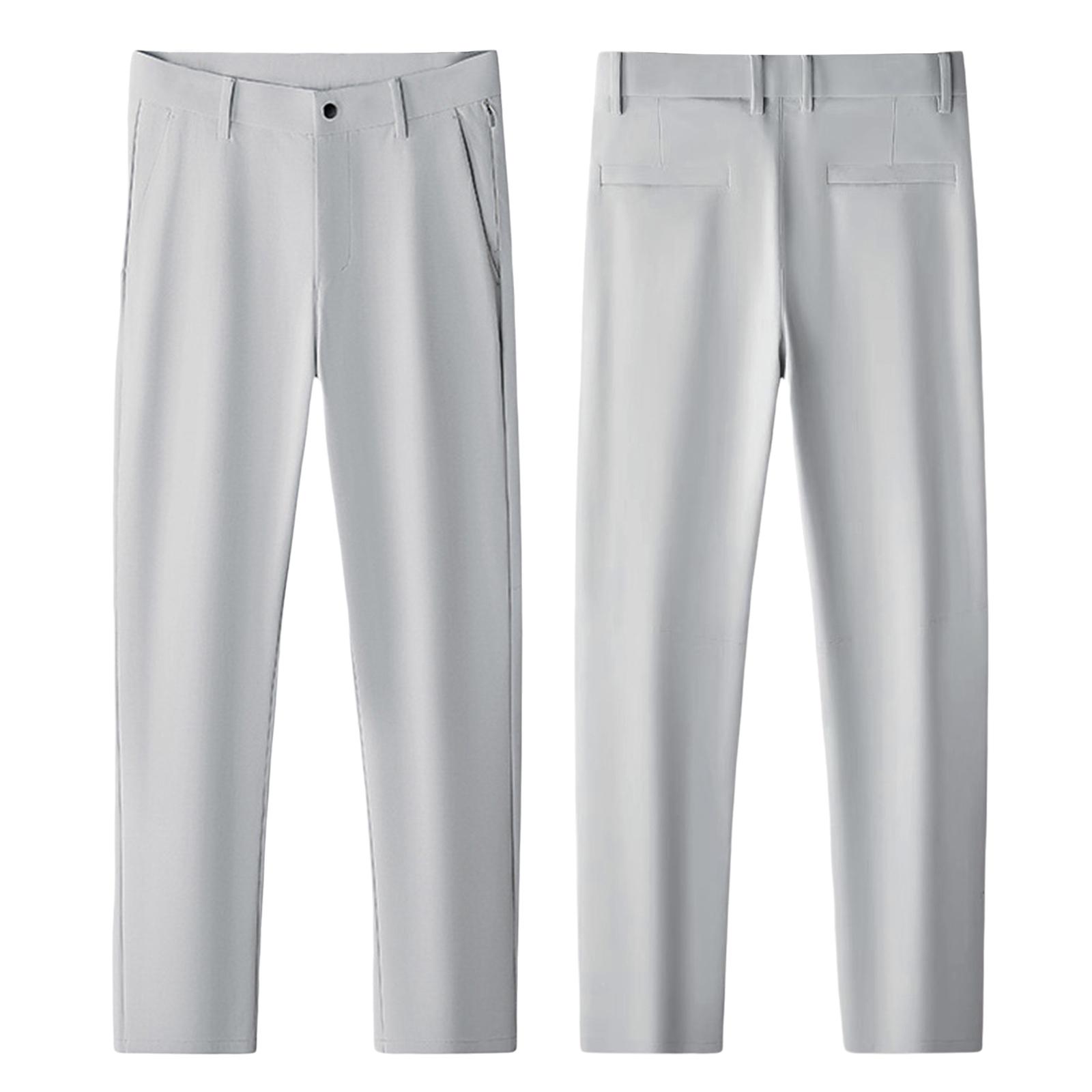 

Мужские повседневные гольф-брюки с влагоотводящими свойствами - Брюки однотонные с застежкой-молнией и карманами 30 серый