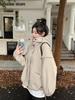 Women's Korean-Style Hooded Windbreaker: Spring/Autumn 2025, Loose Fit, Drawstring, Long Sleeve.