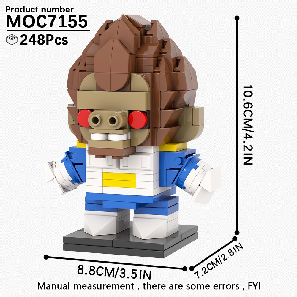 MOOXI Anime Series MOC Bricks BrickHeaded Figure Loong DIY Adult Building Blocks Set Model Kids Education Toys For Children Gift
