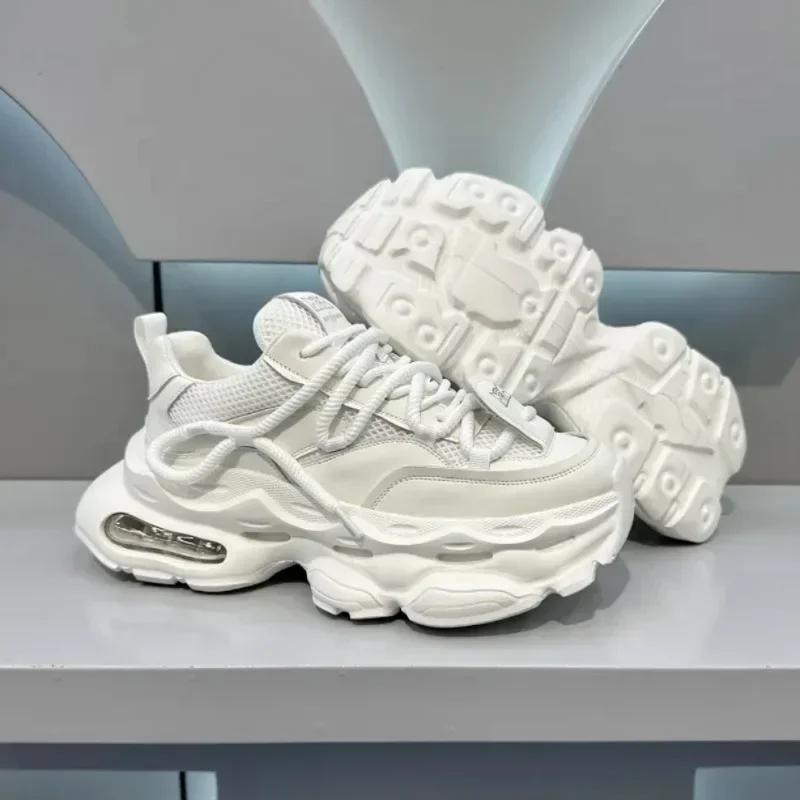 Men's Chunky Sneakers Original Brand Casual Shoes Air Cushion Sport Running Shoe Breathable Tennis Shoes Platform Shoes for Men
