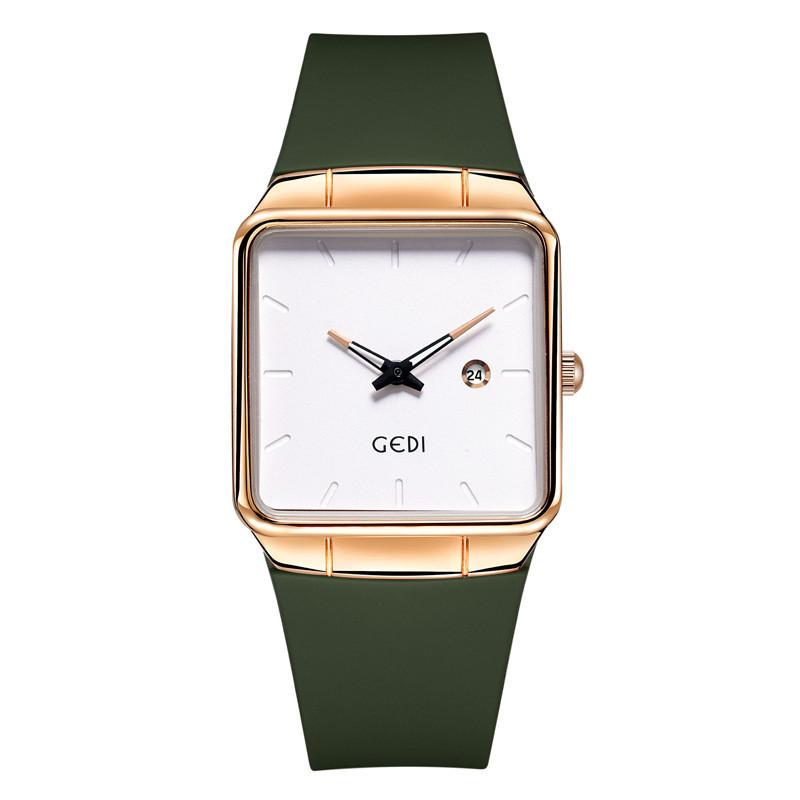 Minimalist Silicone Quartz Watch With Calendar For Women And Men