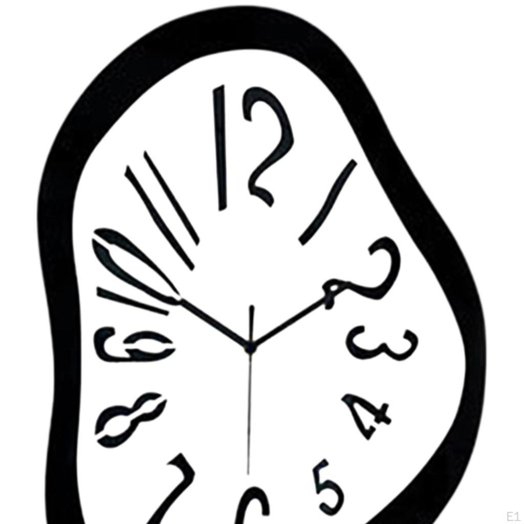 Wall Hanging Clock Decoration Gifts No Ticking Acrylic Ornament Sturdy for Living Room Cafe Bar