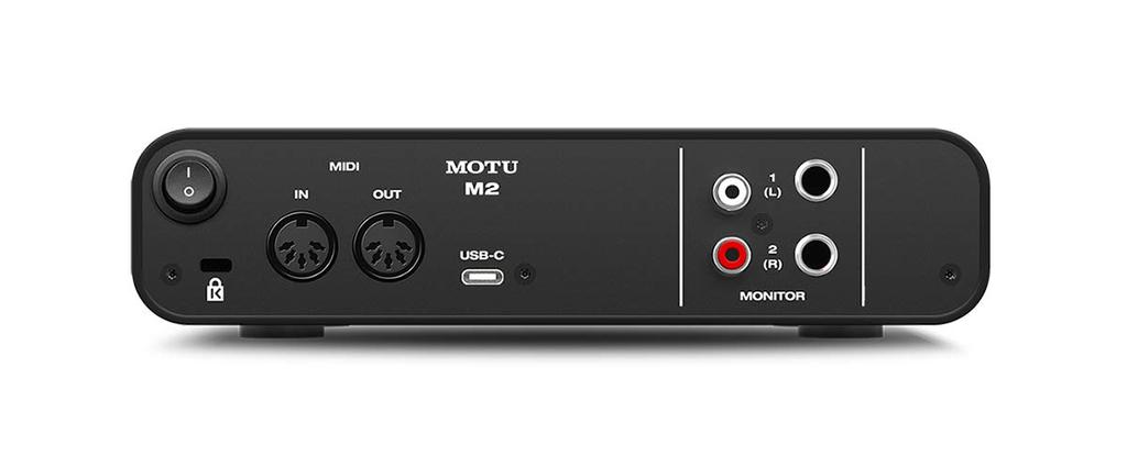 MOTU M2 2 inn 2 ut USB Lydgrensesnitt Spillkompatibelt Sangrammedistribusjon Gitarforbindelse DAW-programvare Effekter inkludert USB-DAC iPhone/iPad &