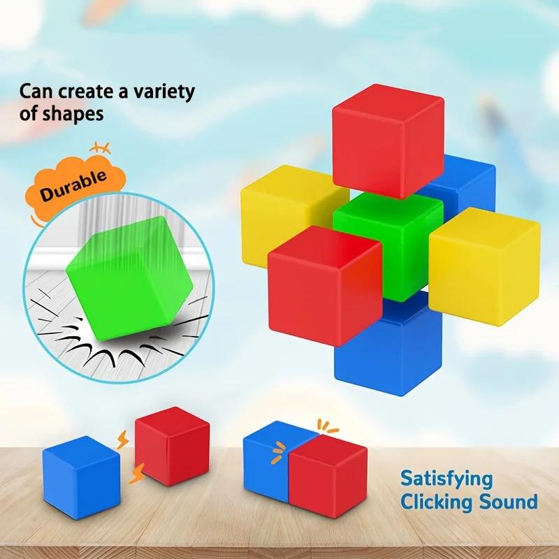 1.42 Inch Magnetic Tiles Toys STEM Magnet Toys Magnetic Blocks Building Toys Montessori Toy 2024 Best Gifts for Childrens