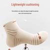 Men's Anti-Odor Marathon Running Socks - Spring/Summer Mid-Calf, Thickened Towel Bottom, Sports/Hiking, Long Distance/Basketball