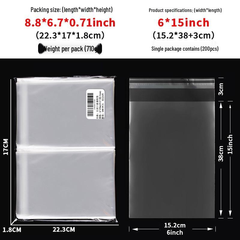 Clear Self-Adhesive OPP Bag for Candy, Snack, or Bread Packaging