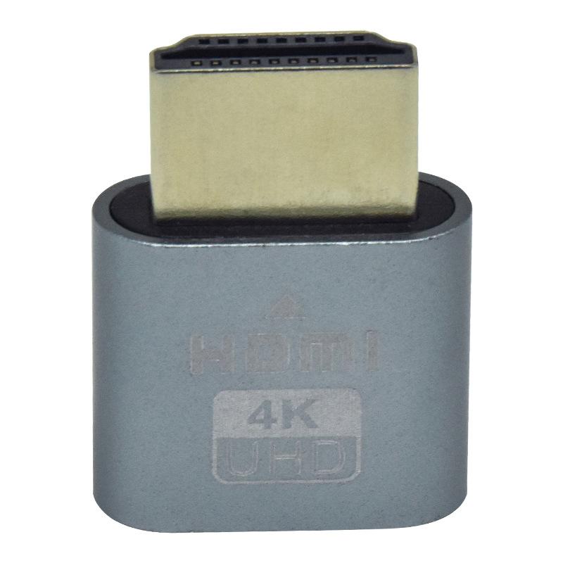 HDMI-compatible Dummy Plug Virtual Display Headless Ghost Display Emulator 4K DDC EDID Dummy Emulator Adapter For Bitcoin Mining