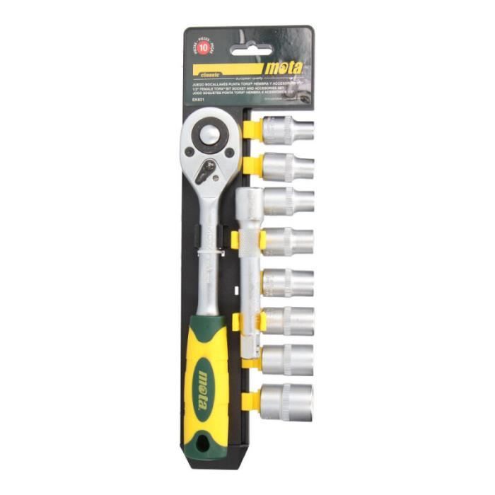 Kit 10 pieces serrure pointe torx femelle 1/2 ek631 mota