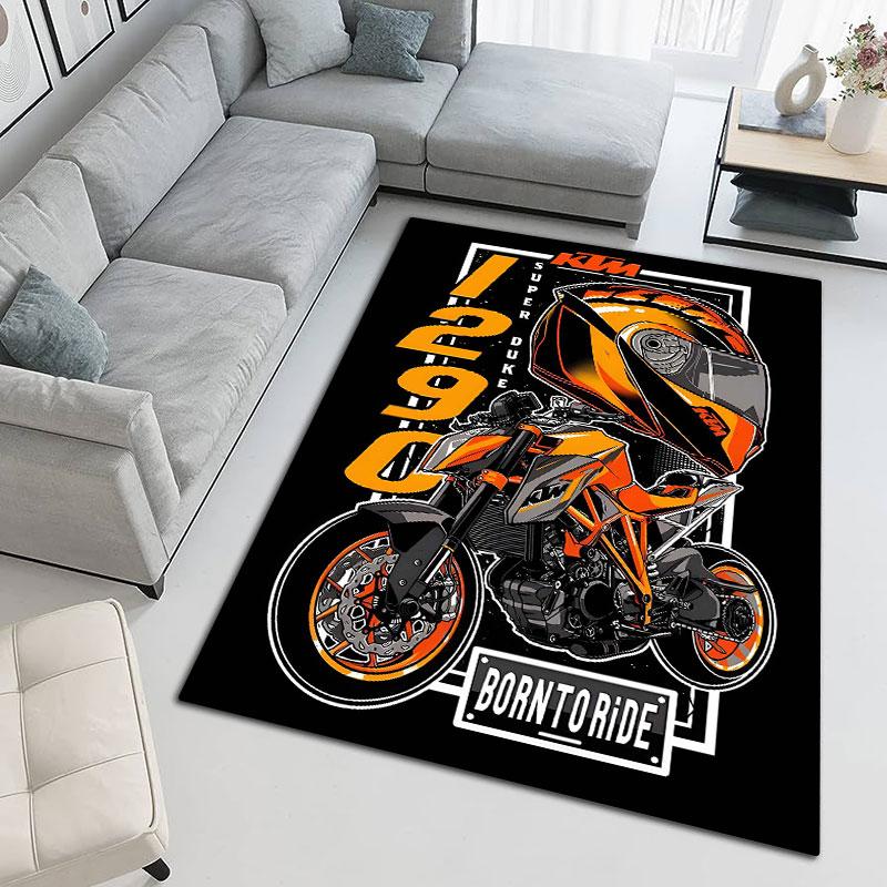Ktm Ready Race Logo Decal Carpet Printing Living Room And Bedroom Mats Protective Pad Bathroom Mat Dormitory Decoration